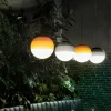 Pendente Bola De Vidro Cores Gradiente Luz LED