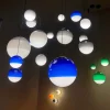 Pendente Bola De Vidro Cores Gradiente Luz LED
