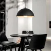 Modern-E27-Ceiling-Pendant-Lamp-Aluminum-Lampshade-Restaurant-Dining-Table-Kitchen-Decorative-Lighting-2 Pendente Moderno 1/2 Esfera Alumínio Pintado Diversa Cores