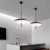 Modern-Flying-Saucer-Luzes-Pingente-LED-Minimalista-Preto-Branco-Pendurado-L-mpadas-Restaurante-Estudo-Salas-Quarto-3 Pendente Moderno Disco Voador Com Luz De LED