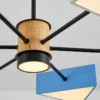 Modern-Nordic-Wood-Chandelier-Lamp-Quarto-Infantil-Sala-de-Jantar-Sala-de-Estar-Candeeiros-Suspensos-Lumin-2 Luminária Infantil Lustre Colorido