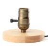 Modern-Retro-Wood-Table-Lamp-Polyhedron-E27-Desk-Lamp-EU-Plug-Living-Room-Bedroom-Bedside-Lamp Base Redonda De Madeira Com Encaixe Para Lâmpada Soquete E27