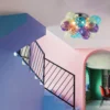 Moonriver-Ilumina-o-Moderno-Criativo-Cor-Pendurado-L-mpadas-para-Teto-Bola-de-Vidro-Lustre-Luz-3 Luminária Infantil Balão Colorido De Vidro