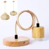 Natural-Color-E27-Hanging-Lamp-Holder-Single-head-Screw-Socket-Lampshade-Base-Lights-Fixture-Wooden-Ceiling-1 Suporte Lâmpada Suspensa Soquete E27 Cor Madeira Natural