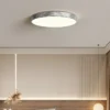 Luminária Sobrepor Acabamento Frisado Moderna Redonda Difusor Acrílico e Luz LED
