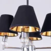 Nordic-Style-Lamp-Covers-Accessories-Fabric-Black-Lighting-Fixtures-Metal-Cloth-Lampshade-Home-Decoration-1 Cúpula De Reposição Pra Abajures e Lustres Tecido Preto e Interno Dourado