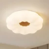 Nordic-solid-wood-Ceiling-lamp-living-room-Acrylic-Ceiling-light-bedroom-chandelier-lamp-hotel-restaurant-modern Luminária Sobrepor Moderna Redonda Acrílico Branco