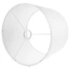 Paper-Lantern-Decorative-Lampshade-Replacement-Light-Fixture-Accessory-Drum-Fabric-2 Cúpula Reposição Redonda Branca Tecido Liso