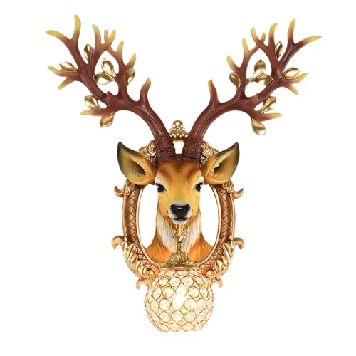 Requintado-led-decorativo-l-mpada-de-parede-design-criativo-resina-veados-luz-mordern-luxo-arte-decora Luminária Parede Arandela Requintado led e Design Animal