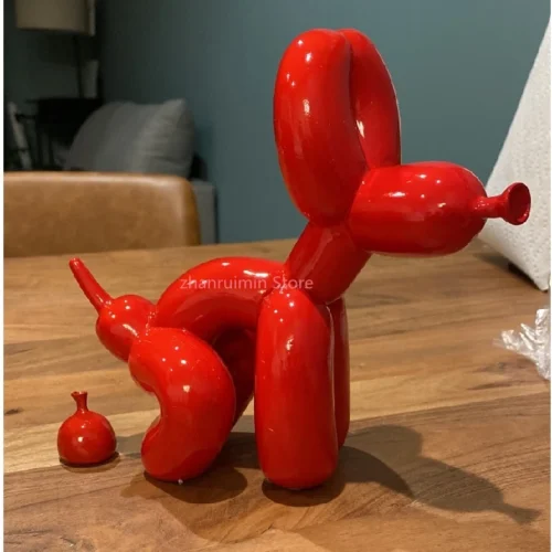 Resina-Bal-o-Dog-Est-tua-para-Decora-o-para-Casa-Doggy-Poo-Est-tua-Escultura Escultura Cultura Pop Resina Balão Dog