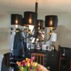 Round-Ceiling-Light-Shade-Cover-for-Living-room-E27-Gold-Black-Fabric-Table-Lamp-Lampshade-Kit-1 Cúpula Reposição De Lustres Ou Abajur Tecido Preto e Interno Dourado