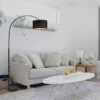 S0d797a9ceffc43148bbdaac0887de001r Cúpula Reposição De Lustres Ou Abajur Tecido Preto e Interno Dourado