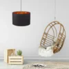 S1ef5f677ca17455a9abc3c8711672943R Cúpula Redonda Moderna De Reposição Em Abajur e Pendentes, Cores Preto ou Branco