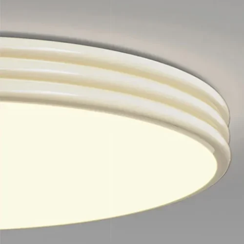 Luminária Sobrepor Acabamento Frisado Moderna Redonda Difusor Acrílico e Luz LED Luminária Sobrepor Acabamento Frisado Moderna Redonda Difusor Acrílico e Luz LED
