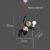 Luminária Infantil Pendente De Resina Formato Urso Panda Chinês