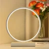 Luminária de Mesa Minimalista Circunferência Branco