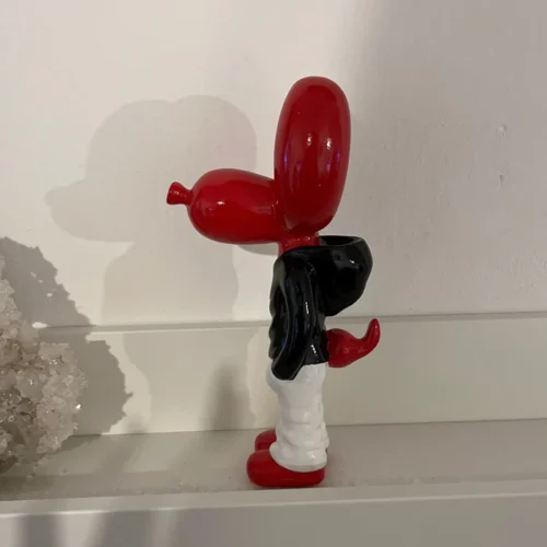 SAAKAR-Estatuetas-de-Resina-Bolso-Bal-o-Rua-Tend-ncia-Decora-o-de-Arte-Est-tua Estatuetas Cultura Pop Cão Humanoide De Resina Forma De Balão