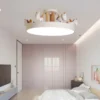 SANDYHA-Cartoon-Resin-Unicorn-Teto-Lights-Decora-o-para-Casa-L-mpadas-LED-para-Quarto-de-1 Luminária Infantil Sobrepor Redonda Ponei Lâmpadas LED