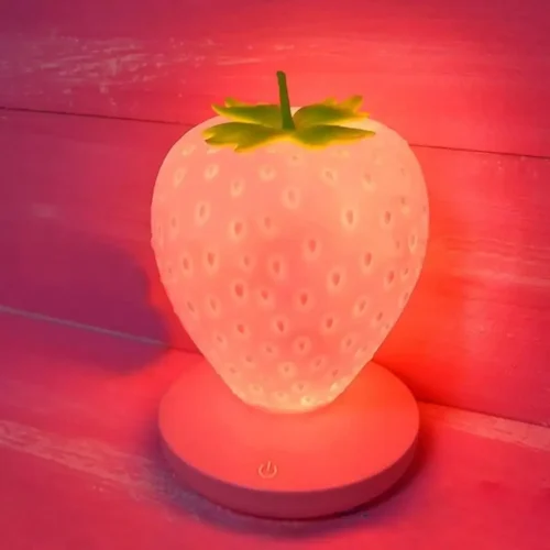 Saf9eee291cfa47cb8ac0925d722acc508 Luminária Fruta Morango Cultura Pop USB Recarregável