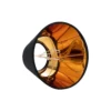 Sb326286865d74099b5fd4f7c01719025W Cúpula De Reposição Pra Abajures e Lustres Tecido Preto e Interno Dourado