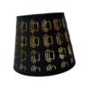 Table-Lamp-Shade-Fabric-Lampshade-Decorative-Chandelier-Shade-Pendant-Light-Cover-for-Kitchen-Island-Dining-Room-1 Cúpula Reposição Para Abajures e Pendentes textura Preta e Interno Dourado