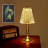 Toque-sem-fio-Escurecimento-Night-Light-cristal-retro-abajur-USB-Eye-Prote-o-Desk-Lamp-Coffee Abajur Dourado De Toque Sem Fio USB