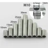 Tubo Roscado Lâmpada M10 Cabeça Galvanizada Base Fixa