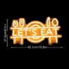 Vamos-Comer-Sinal-de-Luz-de-Neon-LED-Garfo-Faca-Colher-Prato-Prato-Comida-Restaurante-Cozinha-1 Letreiro "Vamos Comer" Luz Neon LED
