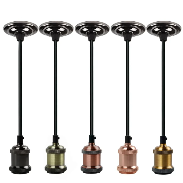 Vintage-Edison-Lamp-Base-E27-Screw-Hanging-Ceiling-Rose-Night-Light-Pendant-Lampholder-E26-Retro-Bullb