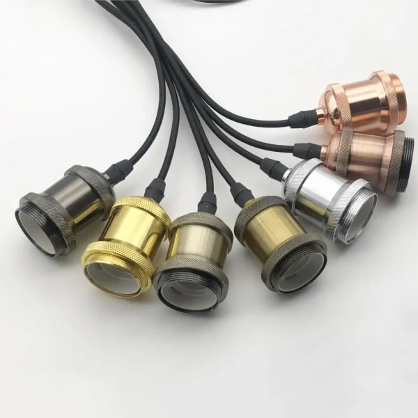 Vintage-Retro-Edison-Lamp-E27-Socket-Pendant-Lights-Bulb-Socket-Screw-Base-Aluminum-Light-Industrial-Retro