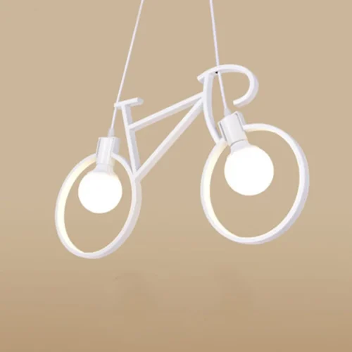 Vintage-ferro-forjado-bicicleta-forma-candelabro-estilo-industrial-l-mpada-LED-l-mpada-E27-ilumina-o Luminária Infantil Vintage Ferro Forjado Bicicleta