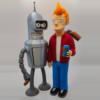 boneco-cultura-pop-marca-miresa Desenhos Animados Futurama Fry e Bender Action Figure