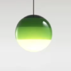 pendente bola de vidro verde marca miresa Pendente Bola De Vidro Cores Gradiente Luz LED