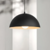 pendente meia esfera aluminio preto marca miresa Pendente Moderno 1/2 Esfera Alumínio Pintado Diversa Cores