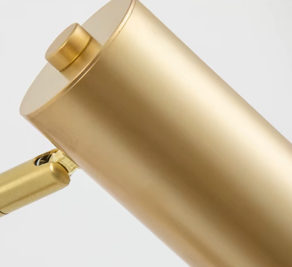 1 arandela dourado e preto marca miresa Arandela Minimalista Para Leitura Cabeça Gira 360