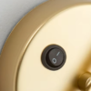2 arandela dourado e preto marca miresa Arandela Minimalista Para Leitura Cabeça Gira 360