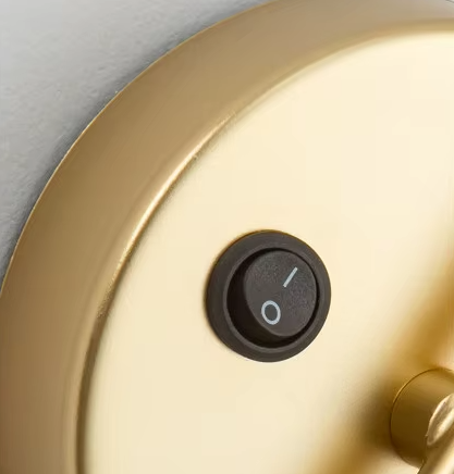 2 arandela dourado e preto marca miresa Arandela Minimalista Para Leitura Cabeça Gira 360