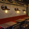 American-Country-Industrial-Retro-Ferro-Forjado-Bracket-Light-Birdcage-LED-L-mpadas-de-parede-para-decora-1 Arandela Preta American Country Industrial Ferro Forjado Gaiola