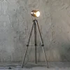 Luminária De Chão Industrial Americano Tripé Vintage