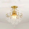 Americano-de-luxo-cristal-pingente-ilumina-o-pequeno-ouro-preto-haning-decora-es-casamento-l-mpada-1 Lustre Design Americano Cristal K9