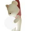Creme-estilo-resina-urso-l-mpadas-de-parede-LED-n-rdico-quarto-de-crian-a-luzes-2 Luminária Infantil (Quarto Bebê), Arandela Urso segurando Bola Branca