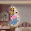 Criativos-Murais-de-animais-LED-L-mpada-de-parede-com-plugue-Living-Room-Corner-Quarto-Kids-1 Luminária Infantil (Quarto Bebê), Arandela Formato Animal Com Luz LED