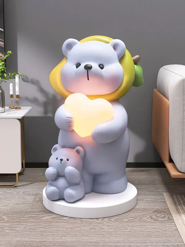Decora-o-bonito-da-est-tua-do-urso-grande-luz-do-assoalho-esculturas-do-arm-rio-1