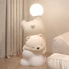 Deitado-Urso-Pavimento-Ornamentos-para-Home-Decor-Esculturas-e-Figurinhas-Resina-Est-tuas-de-Animais-Sala-2 Luminária Chão Infantil Deitado Urso
