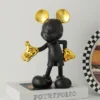 Desenhos-animados-Anime-Mouse-Est-tua-Resina-Chapeamento-Gesto-Bem-vindo-Mickey-Mouse-Escultura-Figura-Marca Anime Mouse Estátua Resina Chapeamento