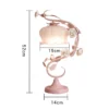 Estilo-europeu-abajur-de-cabeceira-estilo-europeu-rom-ntico-rosa-princesa-rosa-rosa-flor-cora-o-3 Luminária Infantil Design Romântico Florido
