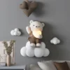 Estilo-n-rdico-decora-o-de-casa-bal-o-urso-est-tua-parede-pendurado-3d-al-2 Luminária Infantil (Quarto Bebê), Balão Urso 3D