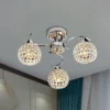 H595beaa893394f00ae7c8bd32746158ep Luminária Sobrepor Moderno Cristais Transparente e Estrutura Cromada