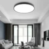 H6ab138f0920346b8b36cc8b13ce2a008F Luminária Sobrepor Moderna Redonda Ultra-fina 5cm ac86-220v Bivolt