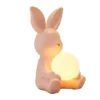 L-mpada-de-mesa-do-casamento-coelho-como-dos-desenhos-animados-criativos-e-high-end-luz Luminária Infantil (Quarto Bebê), Coelhinho Branco ou Rosa